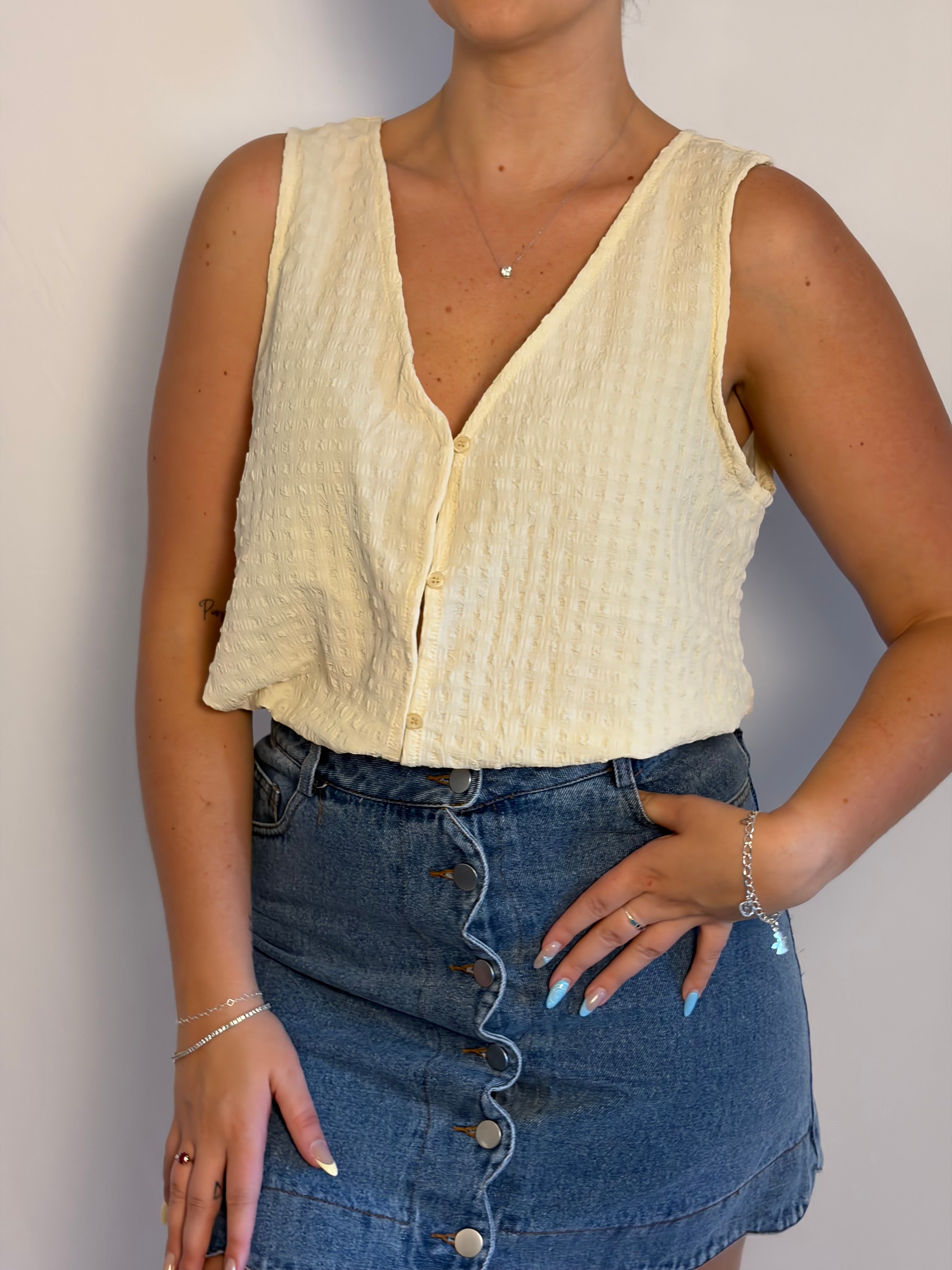 Elsie Buttoned Tank