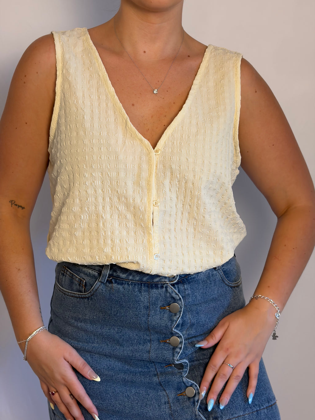 Elsie Buttoned Tank