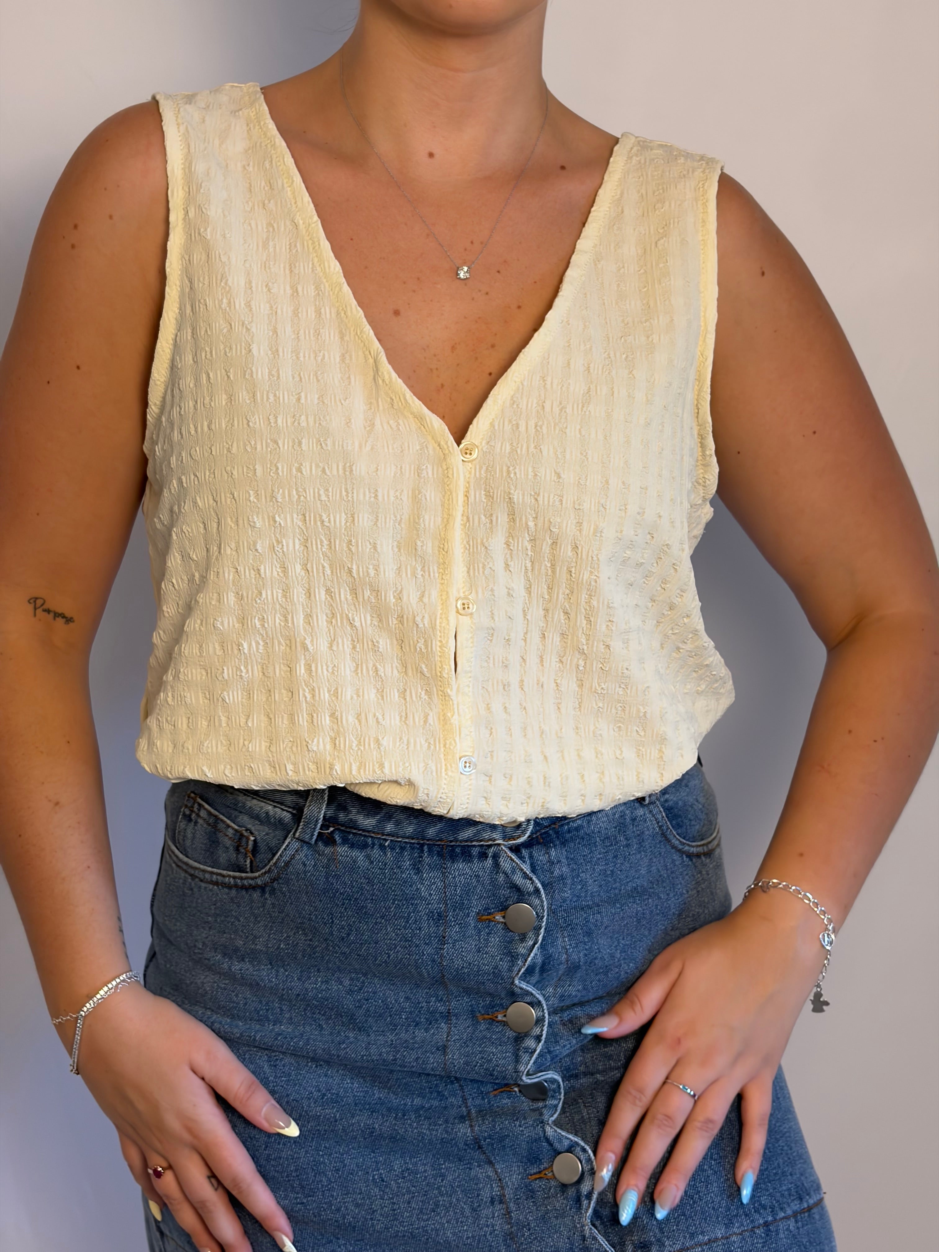 Elsie Buttoned Tank