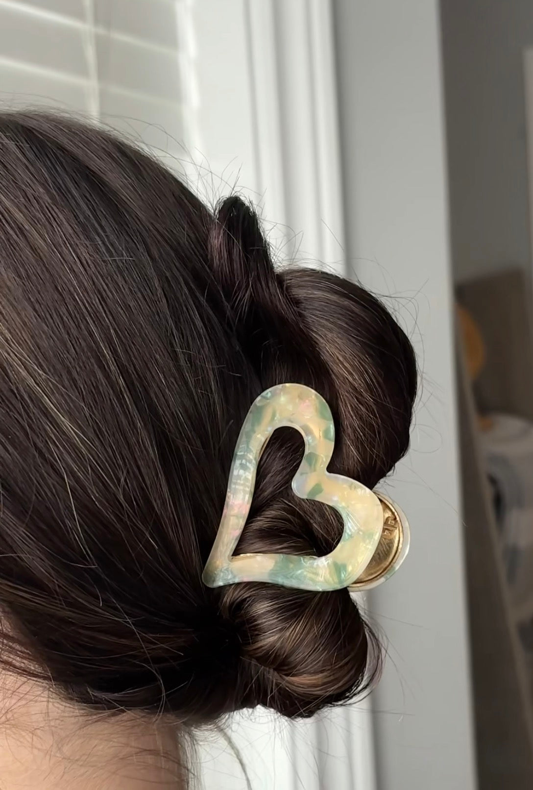 Marbled Heart Claw Clips