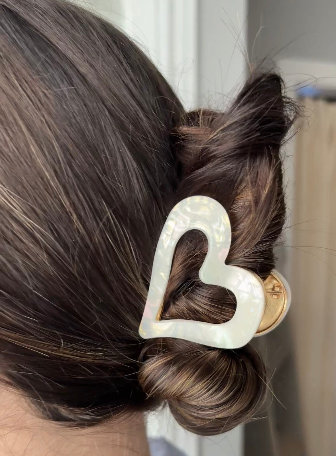 Marbled Heart Claw Clips